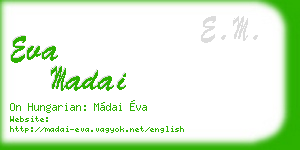 eva madai business card